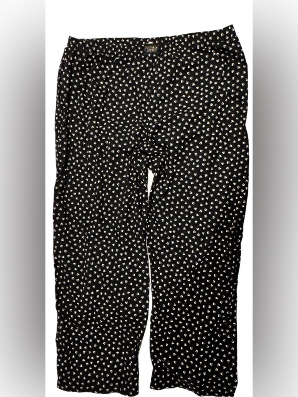 Victoria's Secret Black Heart-Print Lounge Pants